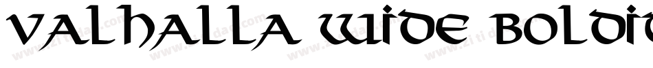 Valhalla Wide BoldItalic字体转换